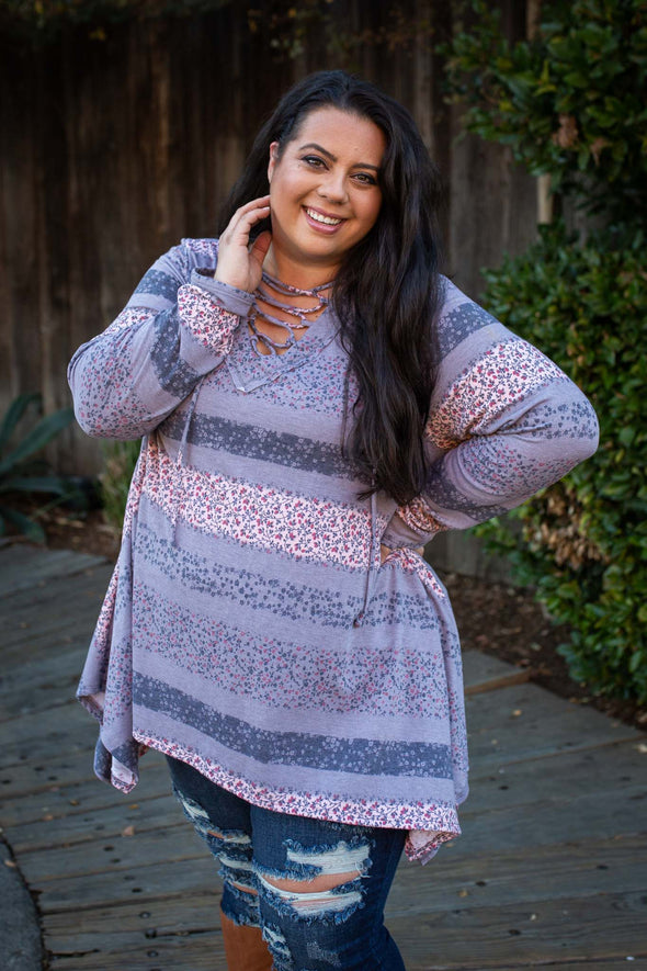 Floral Paths Long Sleeve Tunic
