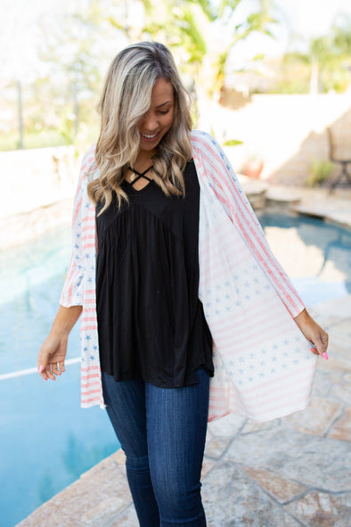 United We Stand Kimono Cardigan