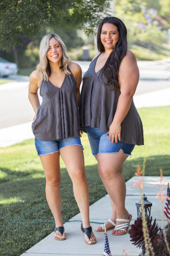 My Charcoal Empire Sweater Tank