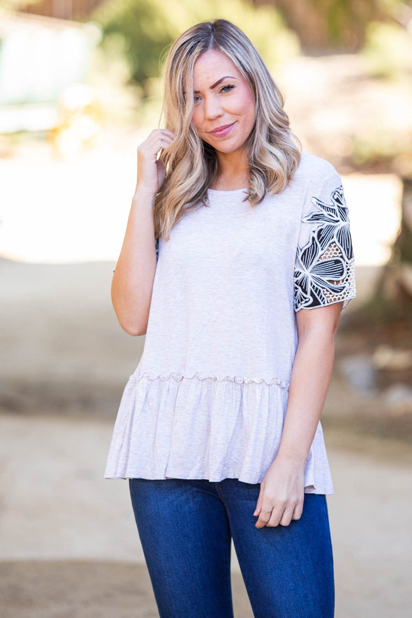 Sandy Tropics Peplum Top