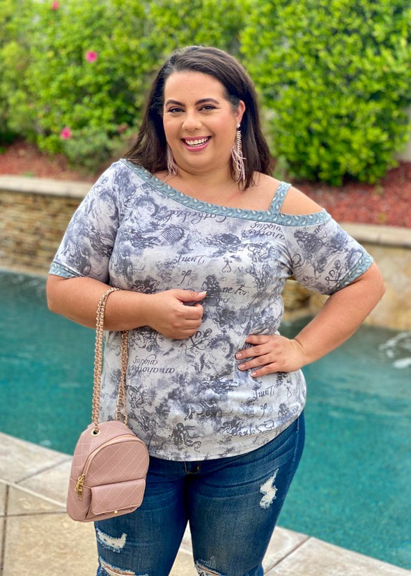 Travel Dreams Off Shoulder Tunic