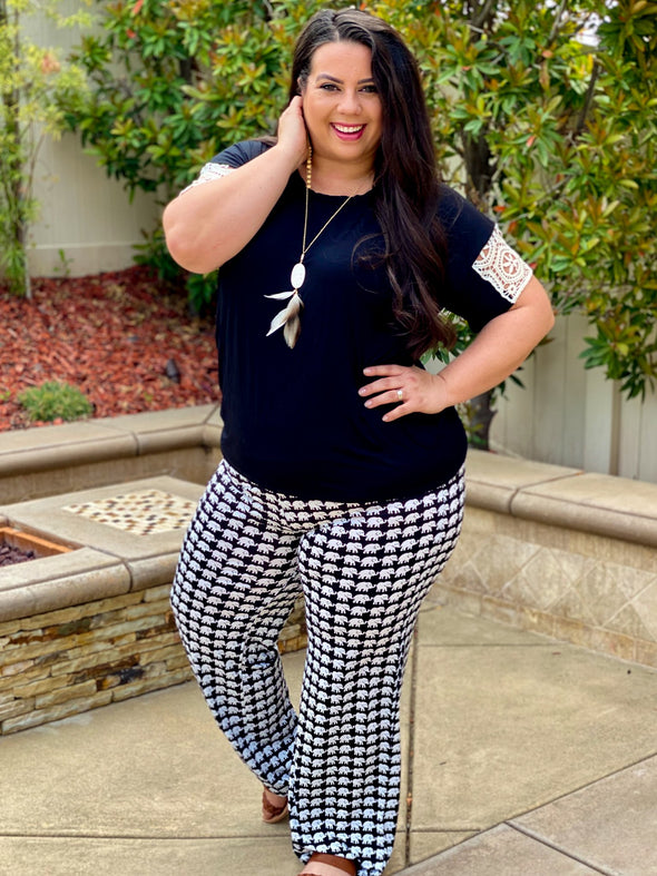 Elephants on Parade Flare Yoga Pants