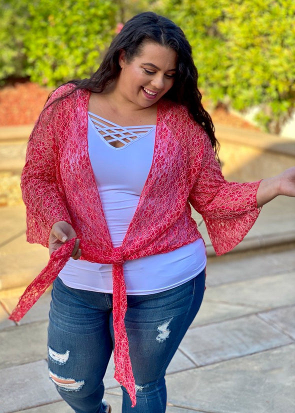 Lace Floral Kimono