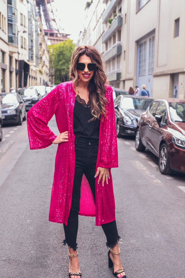 PREORDER: Give Me Sparkle Sequin Kimono In Assorted Colors