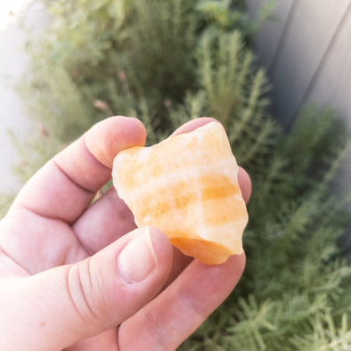 Rough Orange Calcite 1-2"