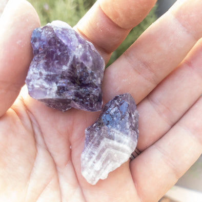 NEW! Chevron Amethyst rough stones