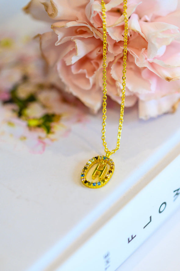 Mi Amor Gold Dipped Initial Necklace