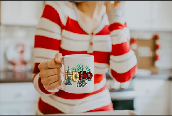 HoHoHo with Trees - Christmas Coffee Mug