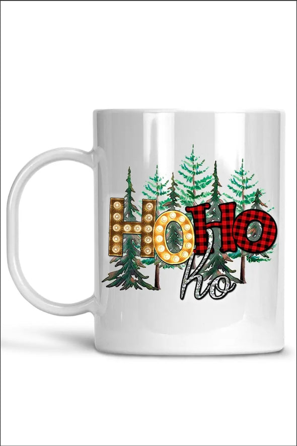 HoHoHo with Trees - Christmas Coffee Mug