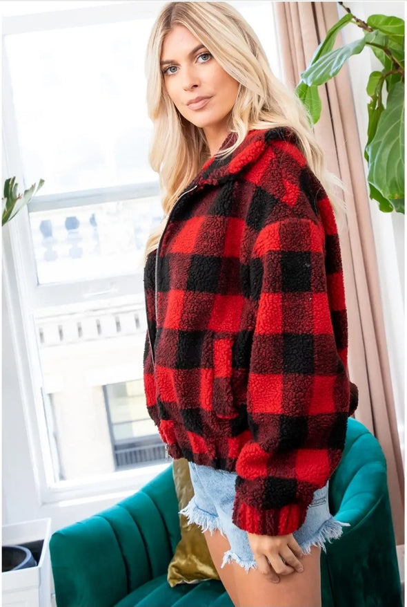 Sherpa Buffalo plaid Jacket