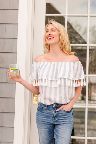 Set Yourself Free Striped Top