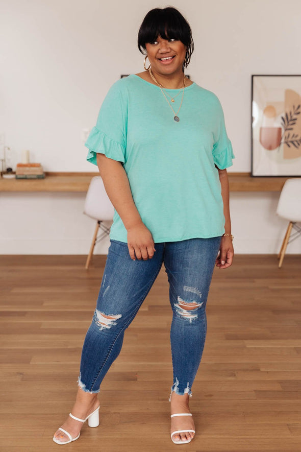 Twisted Luck Top in Mint