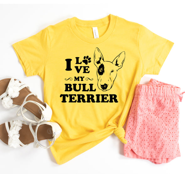 I Love My Bull Terrier T-shirt
