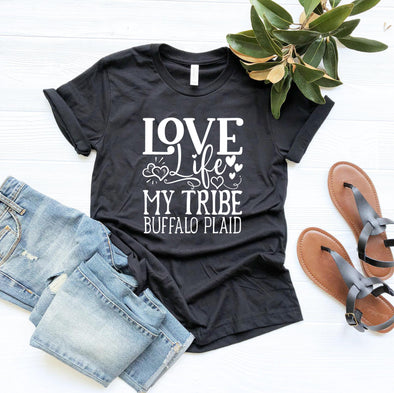 Love Life My Tribe Buffalo Plaid Shirt