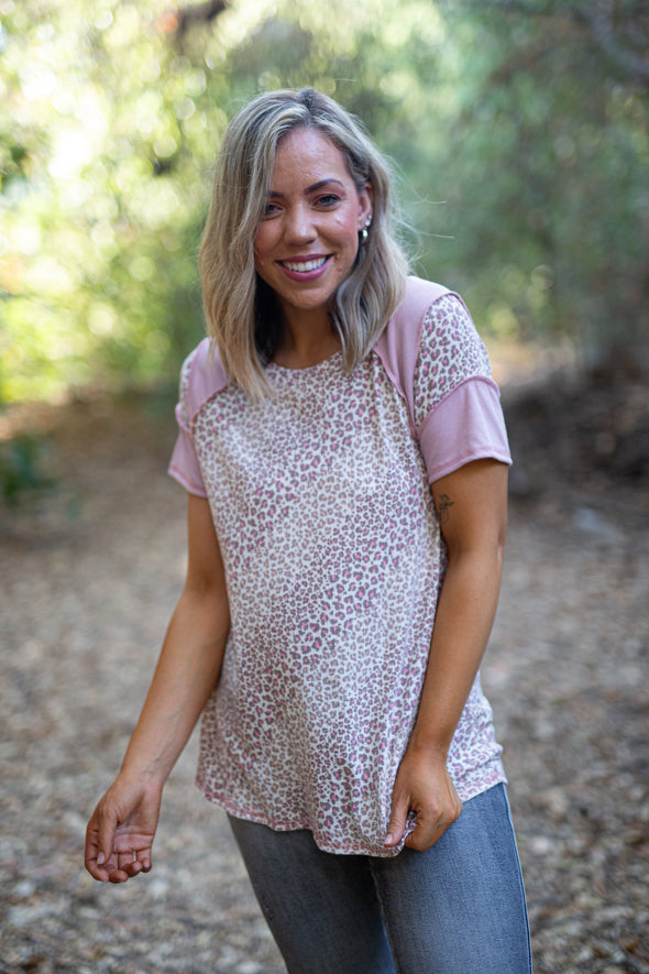 Caught In The Wild Short Sleeve Top
